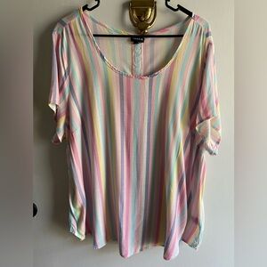 Torrid Pastel Striped Blouse